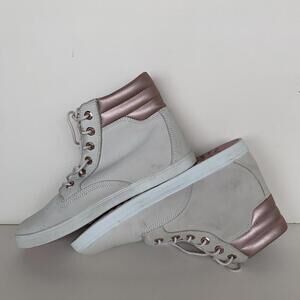 Timberland Women's Dausette Sneaker Boot Flat White Chukka Natural Nubuck Sz 10